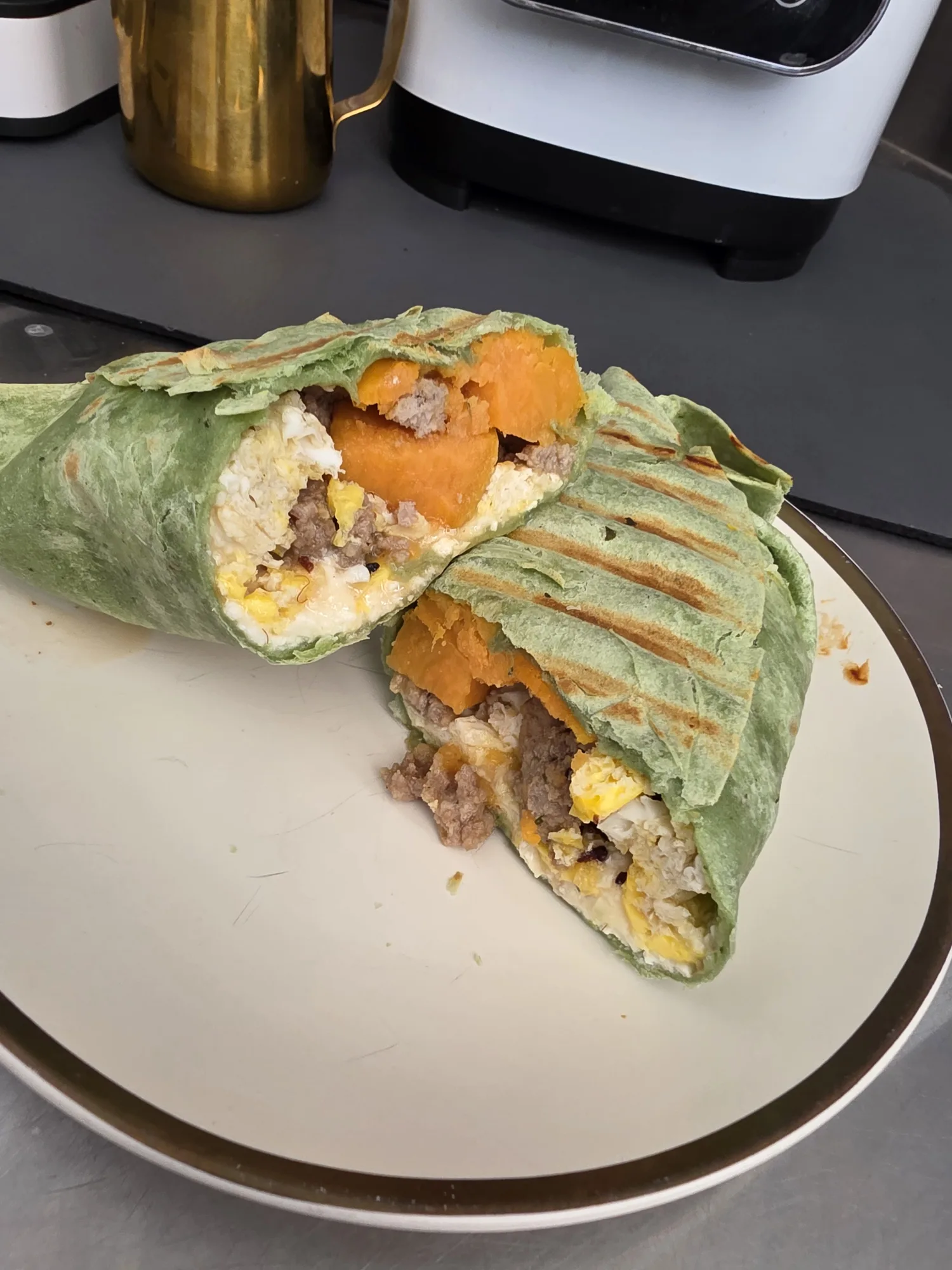 Breakfast sandwich at Fit Fuel Cafe