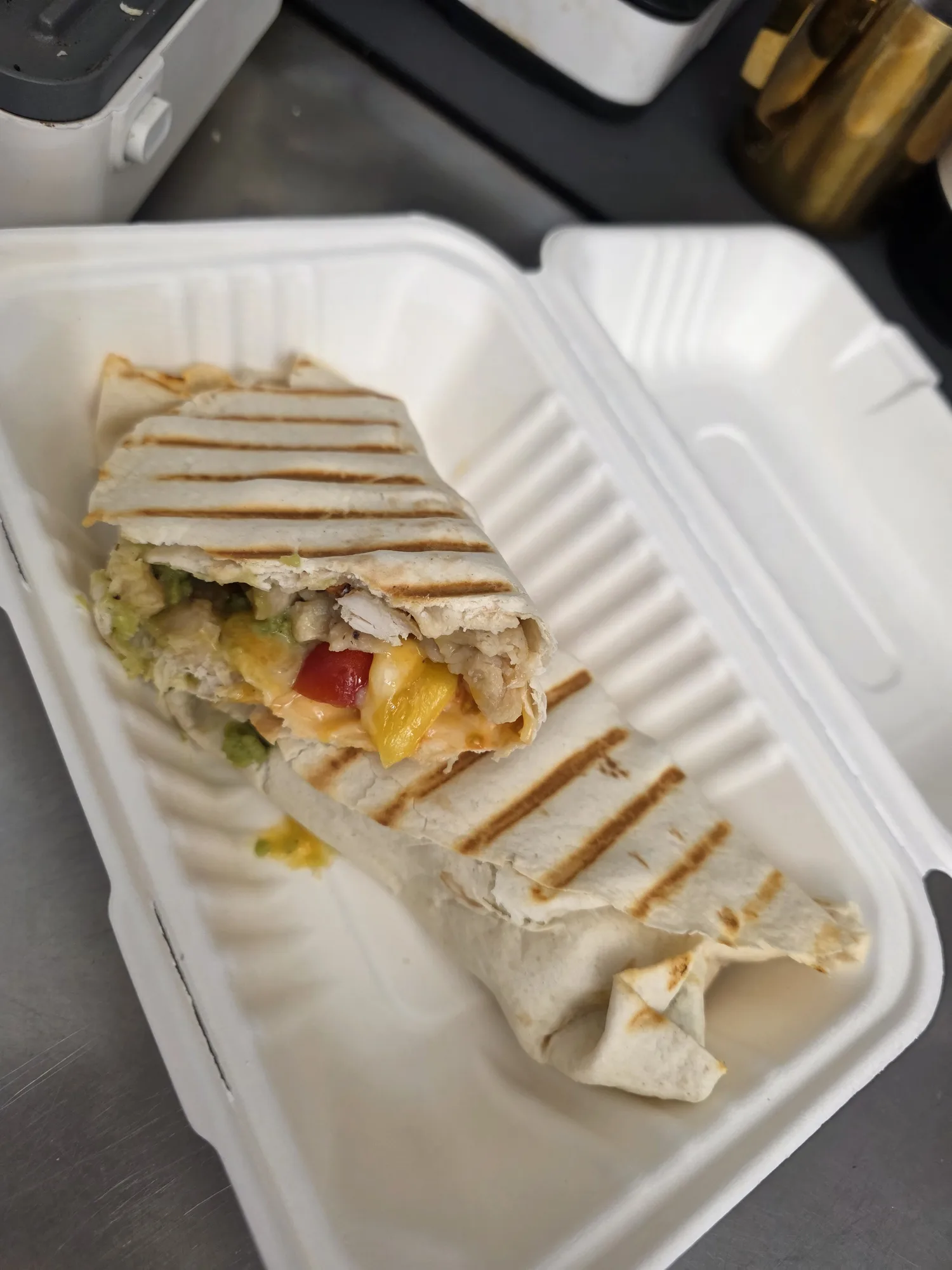 Chicken veggie wrap from Fit Fuel Cafe